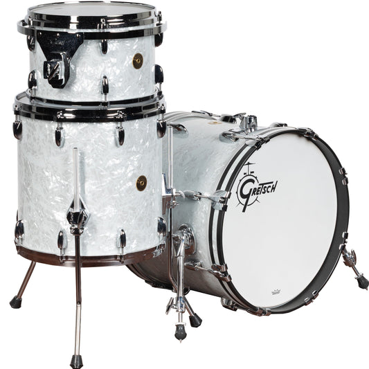 Gretsch USA Custom 3-Piece Shell Kit - 60’s White Marine Pearl