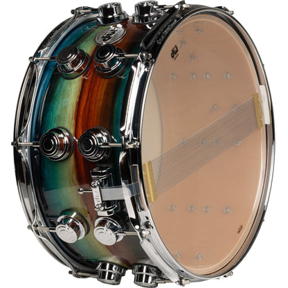 Drum Workshop SonicPly Collectors Series 7x14 Snare Drum - Natural to Quick Royal Blue Burst