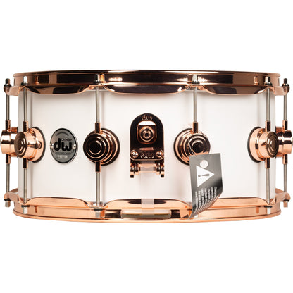 Drum Workshop Collectors Series 6.5x14 Snare Drum - Satin White Hard Satin