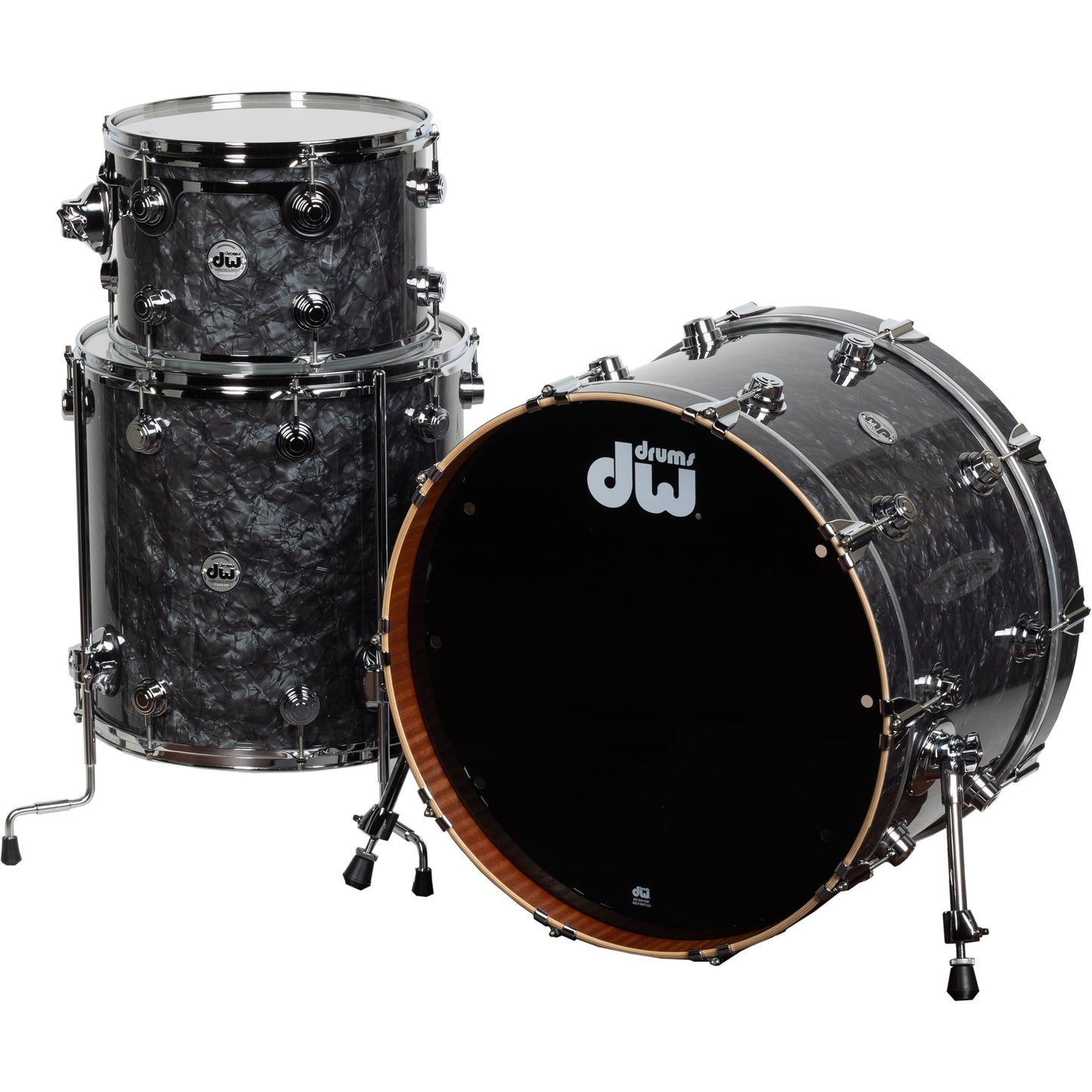 Drum Workshop Collectors Series 3-Piece Shell Kit - Black Diamond