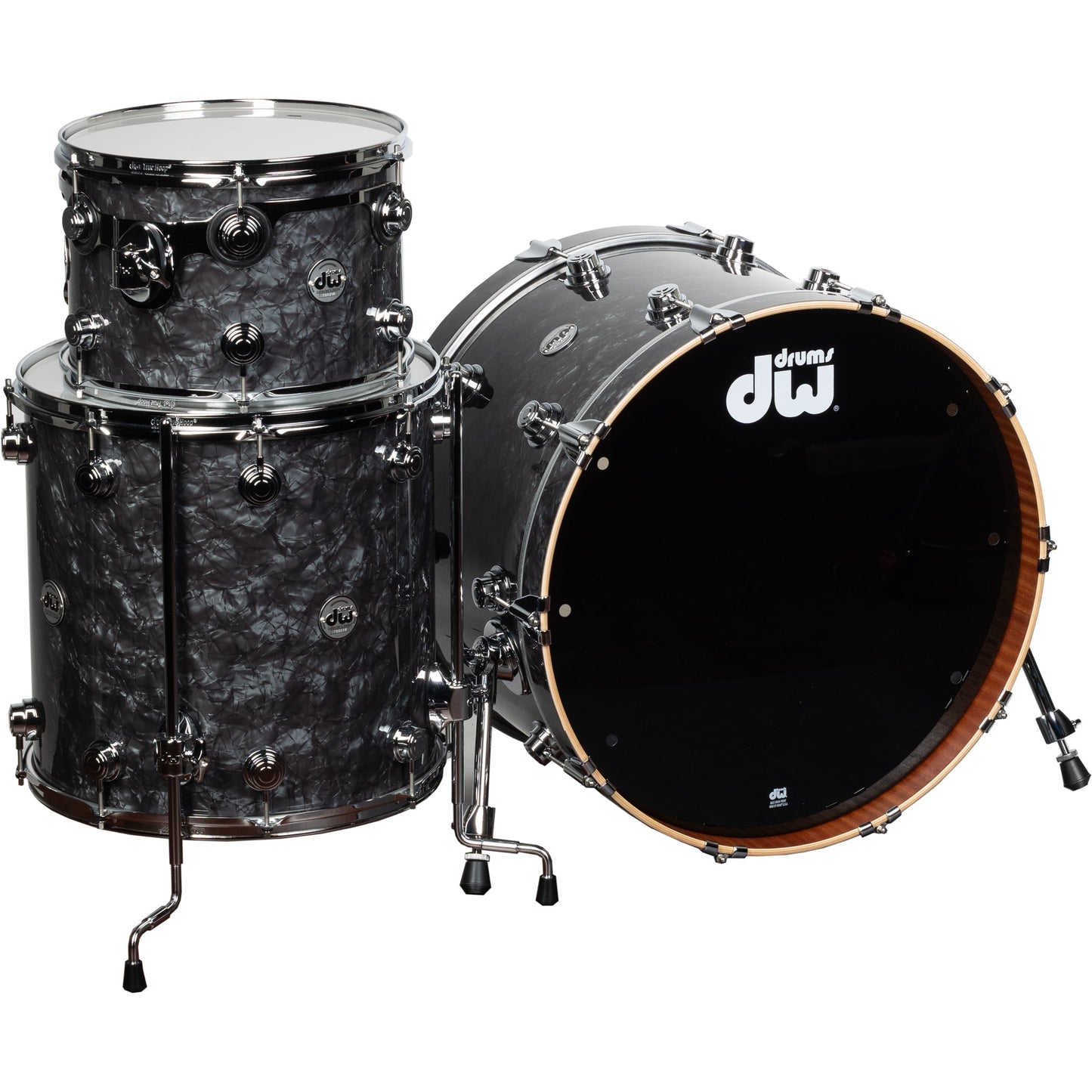 Drum Workshop Collectors Series 3-Piece Shell Kit - Black Diamond
