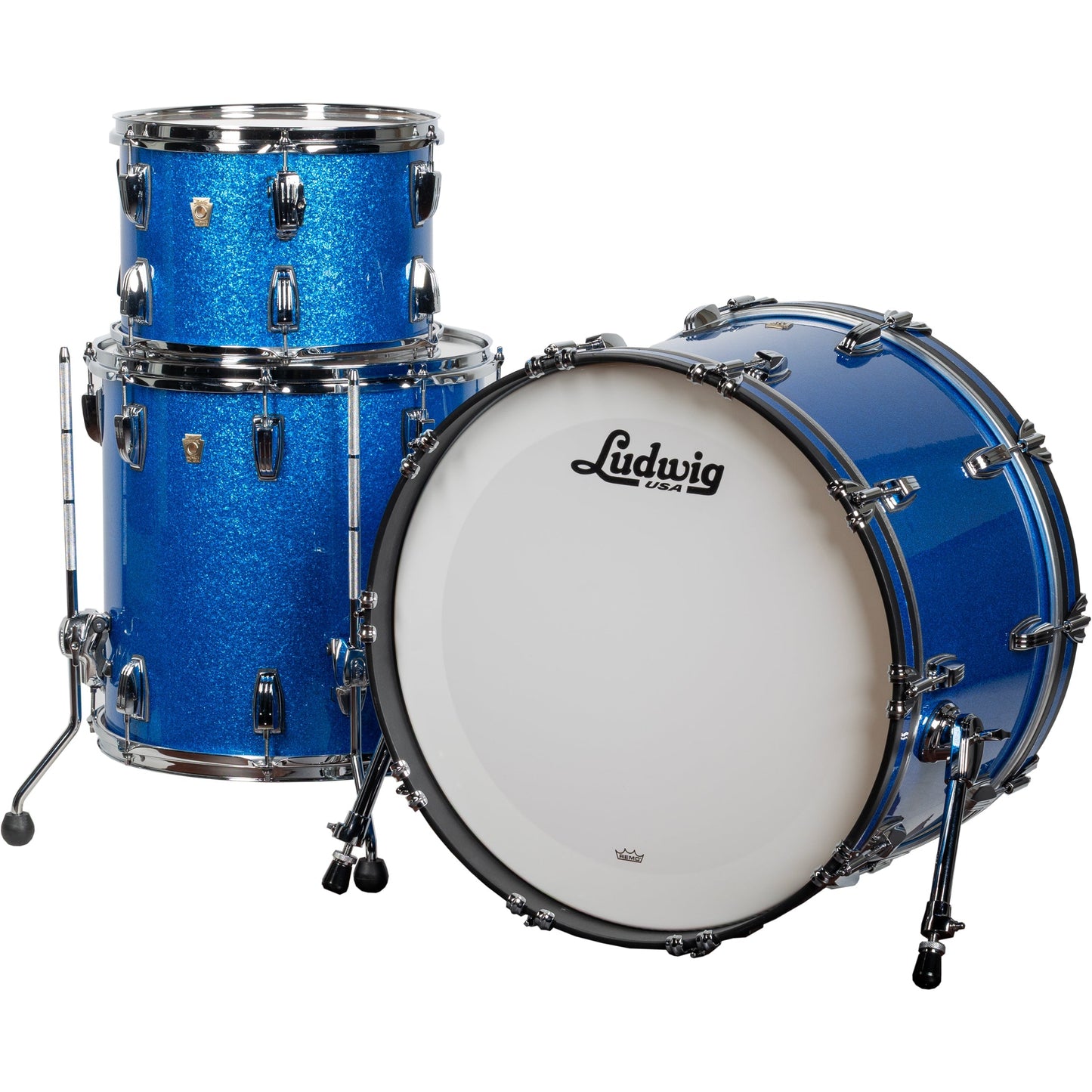 Ludwig Classic Maple Fab 3-Piece Shell Pack - Blue Sparkle
