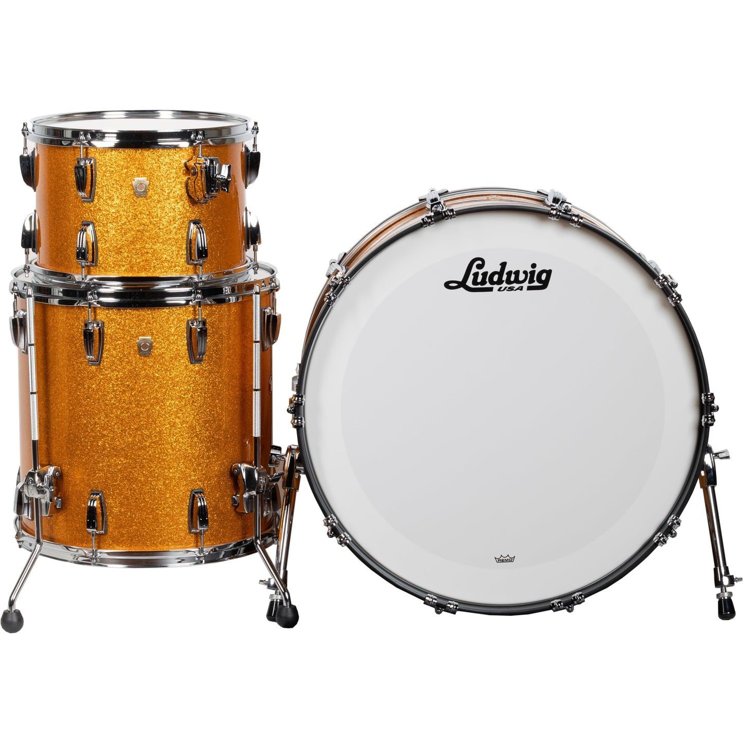 Ludwig Classic Maple Pro Beat 3-Piece Shell Pack - Gold Sparkle