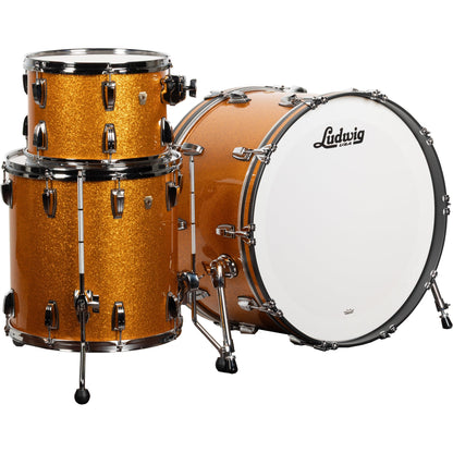Ludwig Classic Maple Pro Beat 3-Piece Shell Pack - Gold Sparkle