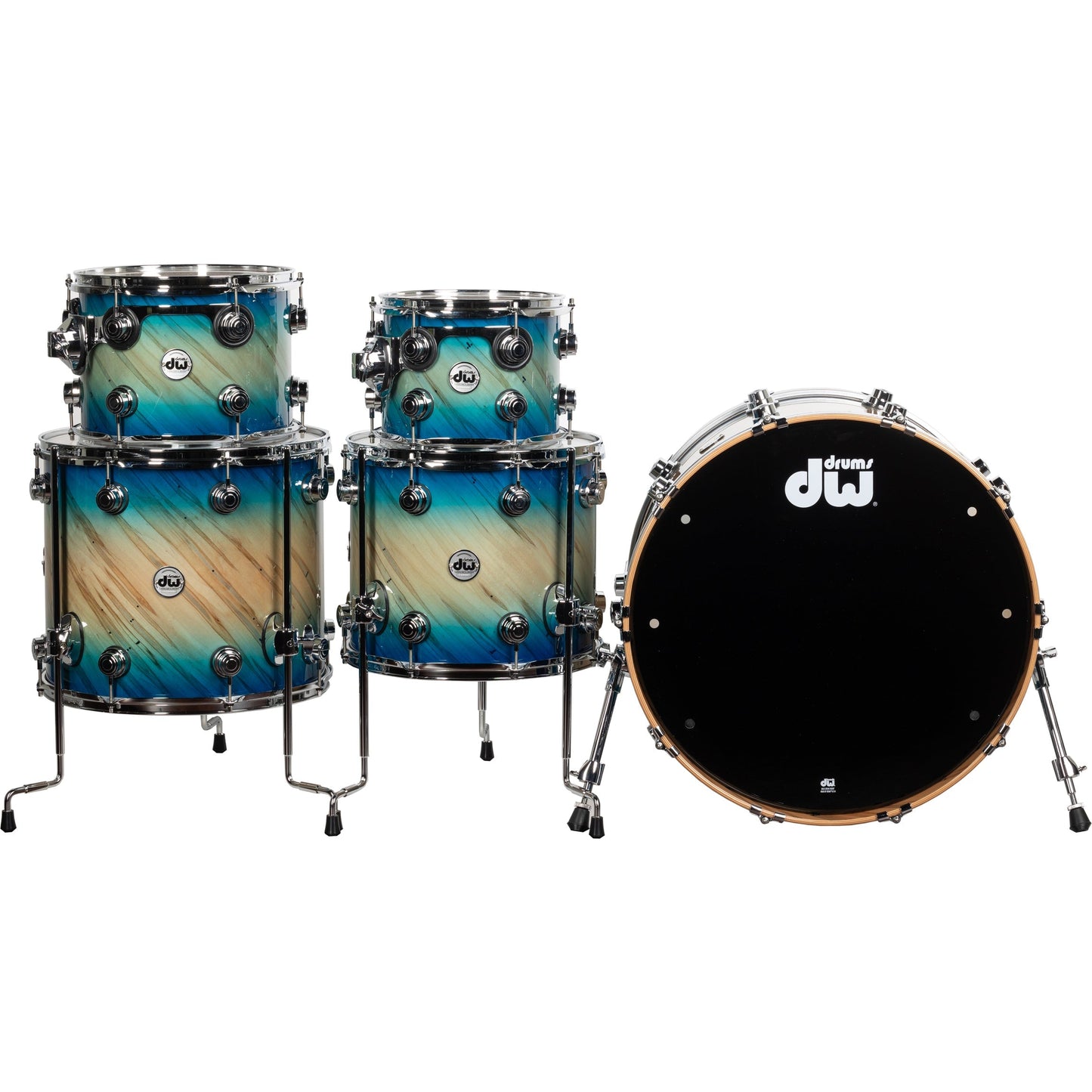 Drum Workshop Collectors Series 5-Piece Shell Kit - Carl Allen Burst/Twisted Mineral Maple