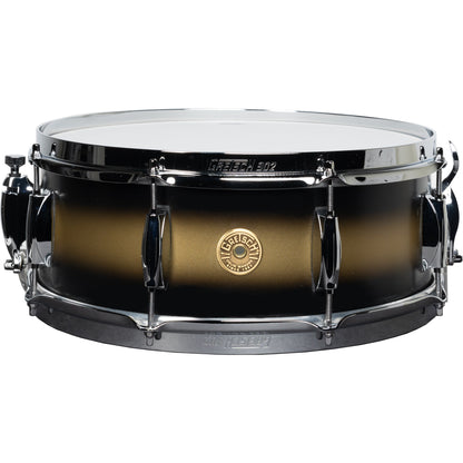 Gretsch Broadkaster 5.5x14 Snare Drum - Satin Gold to Black Duco