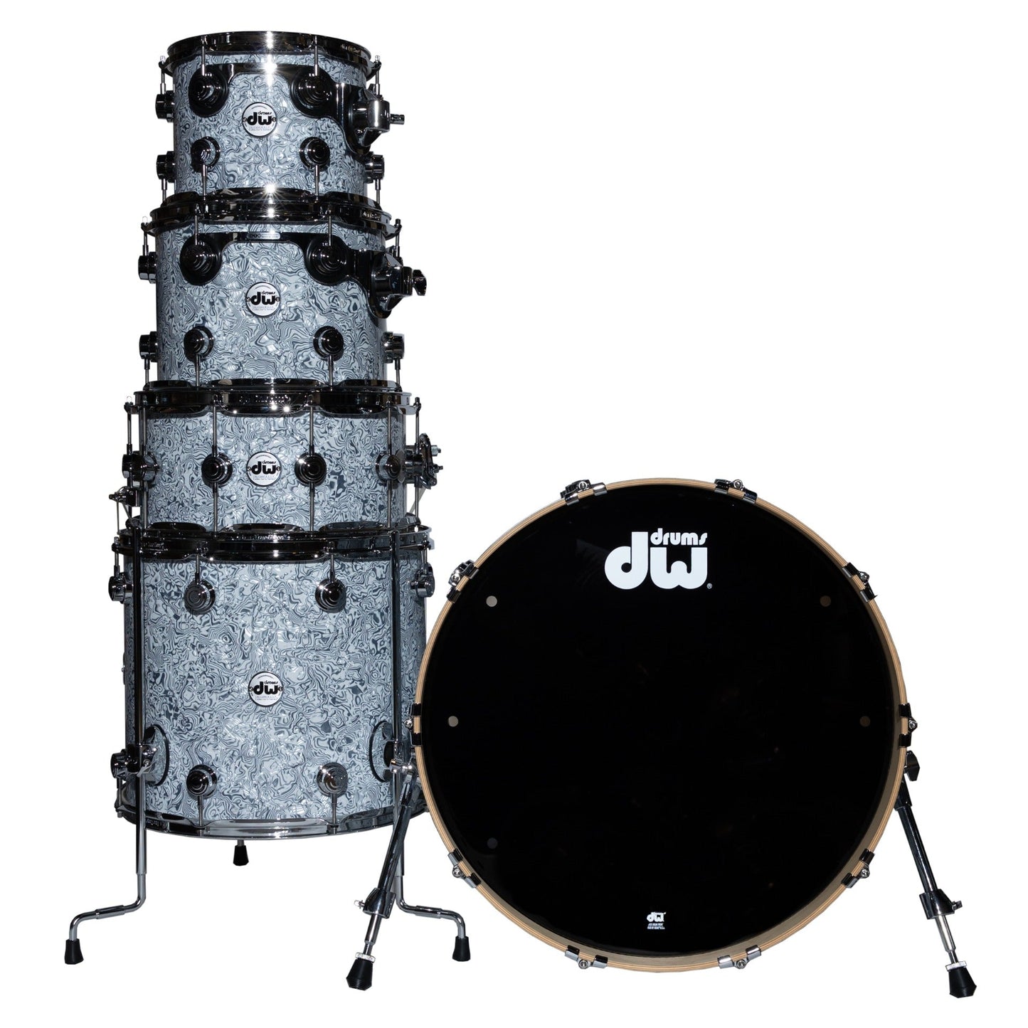 Drum Workshop Collectors Series 5-Piece Shell Kit - Ivory Chaos