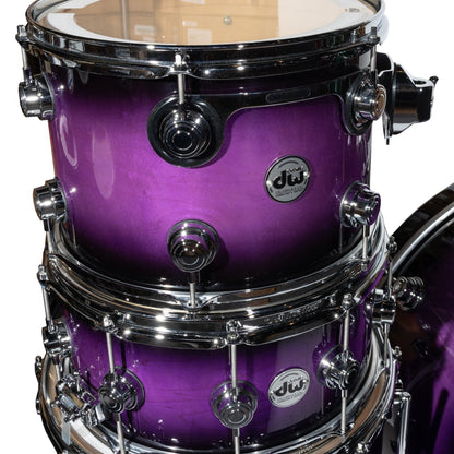 Drum Workshop Collectors Series 4-Piece Shell Kit - Ultra Violet Duco to Black