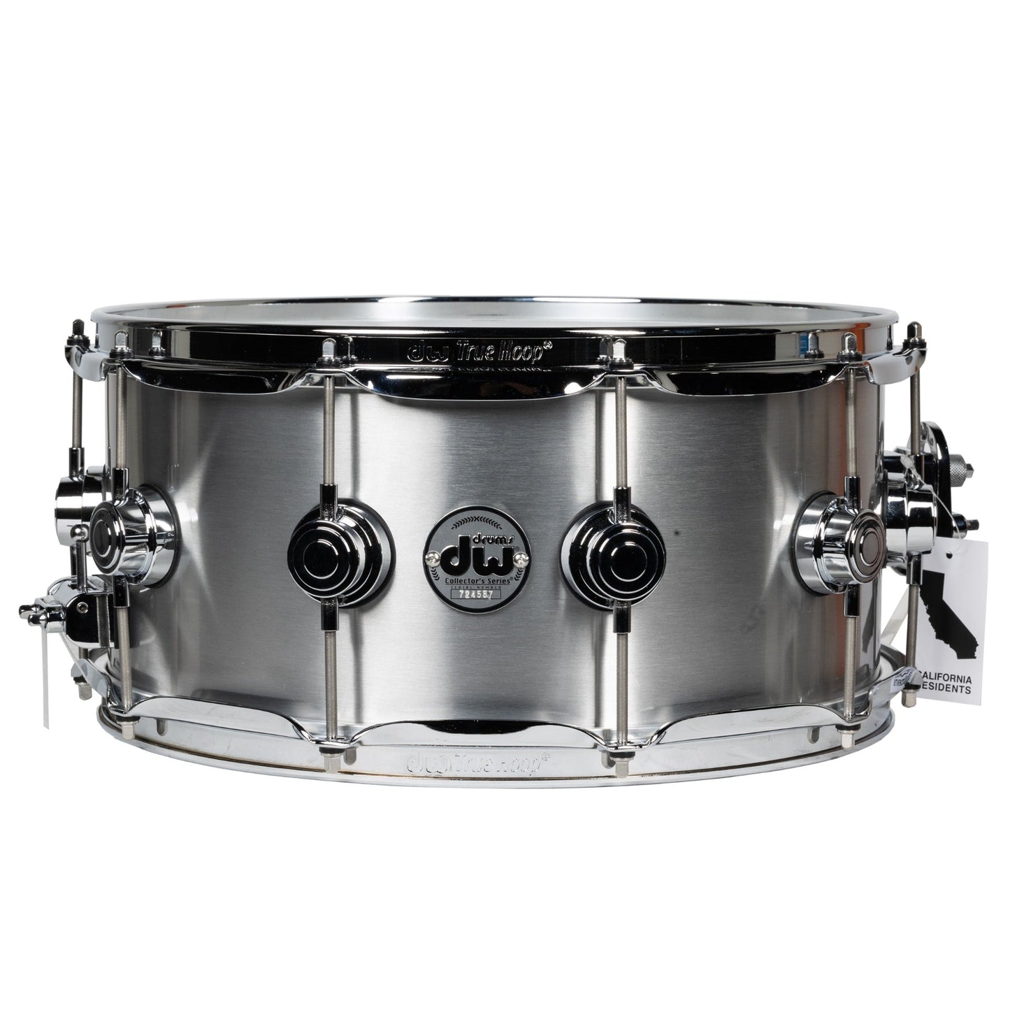Drum Workshop 6.5x14"  Aluminum Snare Drum with Chrome Hardware