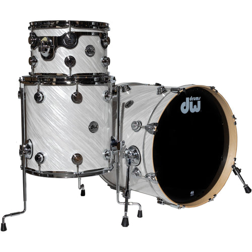 Drum Workshop Collectors Series 3-Piece Drum Kit - Twisted White Satin