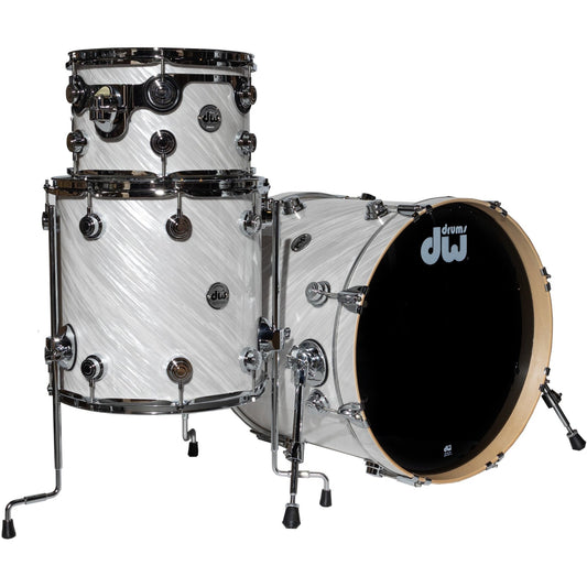 Drum Workshop Collectors Series 3-Piece Drum Kit - Twisted White Satin