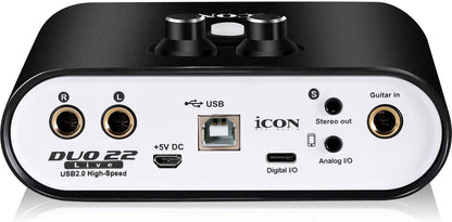 Icon Pro Audio DUO22 Live - USB Livestream Audio Interface