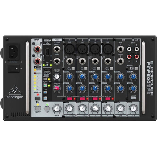 Behringer PMP500MP3 8-channel 500W Powered Mixer