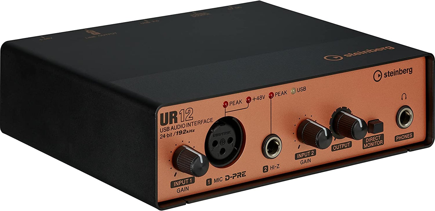 Steinberg UR12B 2 In/2 Out USB 2.0 Audio Interface - Black/Copper