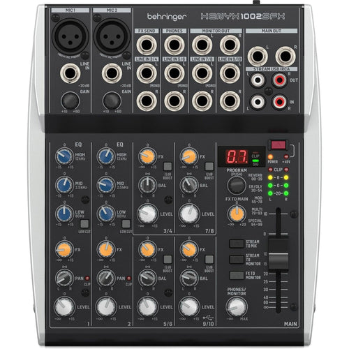 Behringer Xenyx 1002SFX 10-Channel Analog Streaming Mixer