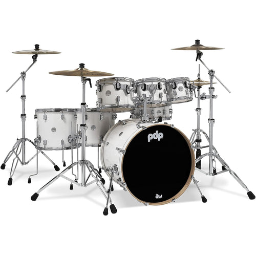 Pacific Drums & Percussion 7-Piece Concept Maple Shell Pack - Pearlescent White