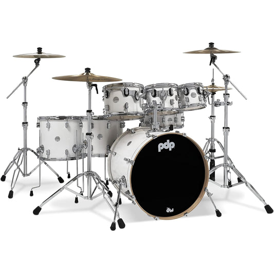 Pacific Drums & Percussion 7-Piece Concept Maple Shell Pack - Pearlescent White