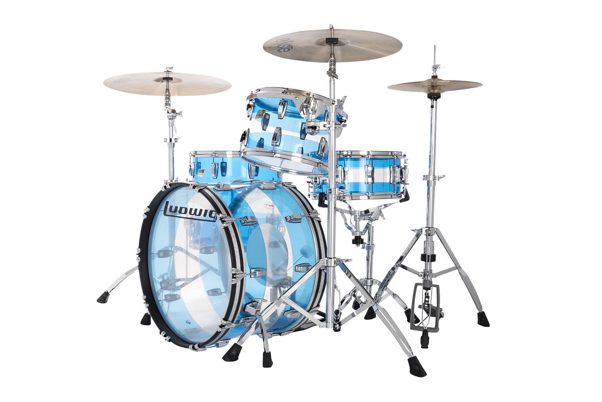 Ludwig 50th Anniversary Limited Edition Fab Shell Kit - Blue Green Clear Finish