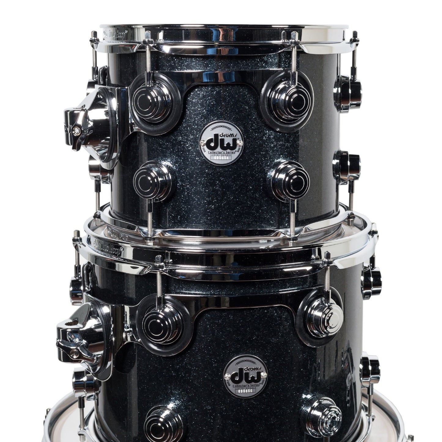 Drum Workshop Collectors Series 333 Shell Kit - Gun Metal Sparkle Glass
