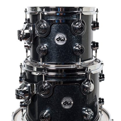 Drum Workshop Collectors Series 333 Shell Kit - Gun Metal Sparkle Glass