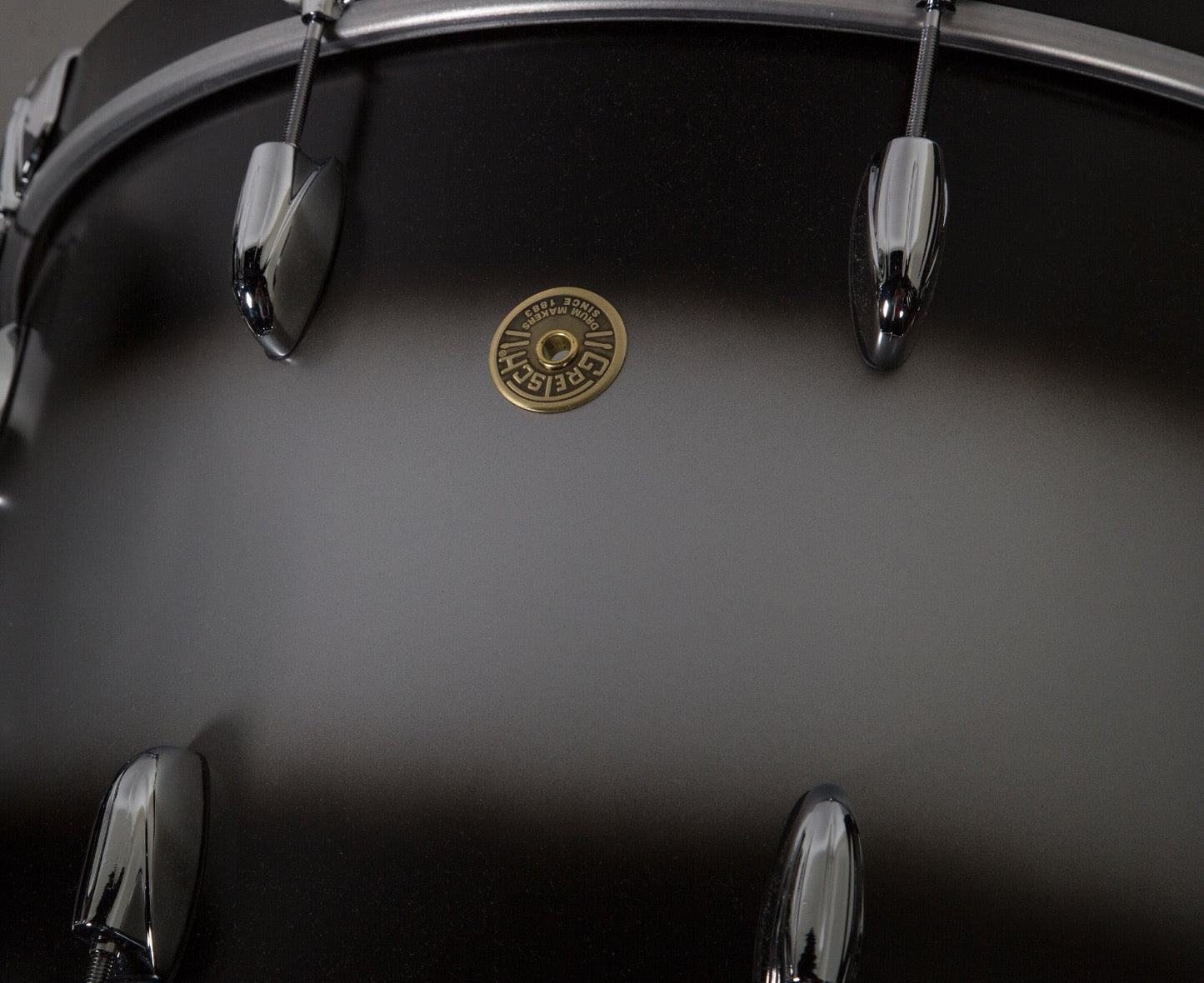 Gretsch Broadkaster 5pc Kit - Satin Silver to Black Duco -Finish Checking-