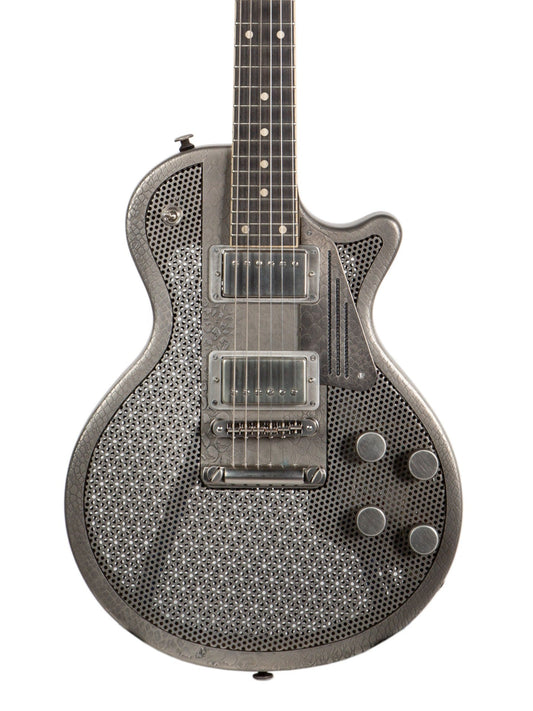 Trussart Steel Deville Electric Guitar in Antique Silver Snakeskin with Case