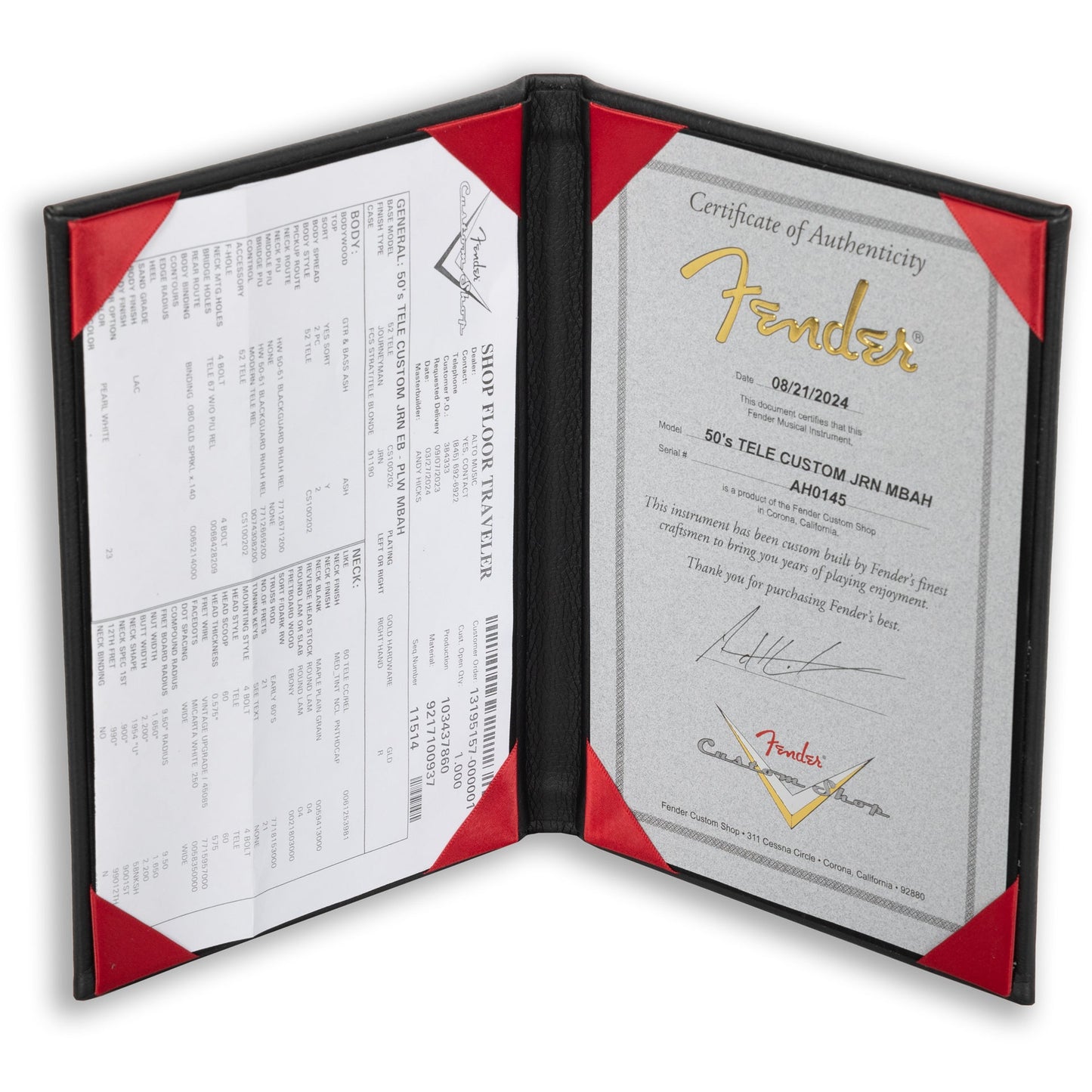 Fender Custom Shop 50’s Master-built Penguin Style Telecaster Custom Journeyman Relic - Pearl White