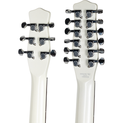 Danelectro DBN612 Doubleneck Electric Guitar - White Pearl