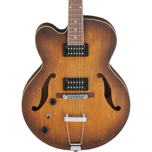 Ibanez AF55 Artcore Left Handed Hollow Body Electric Guitar - Tobacco Flat