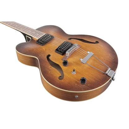 Ibanez AF55 Artcore Left Handed Hollow Body Electric Guitar - Tobacco Flat