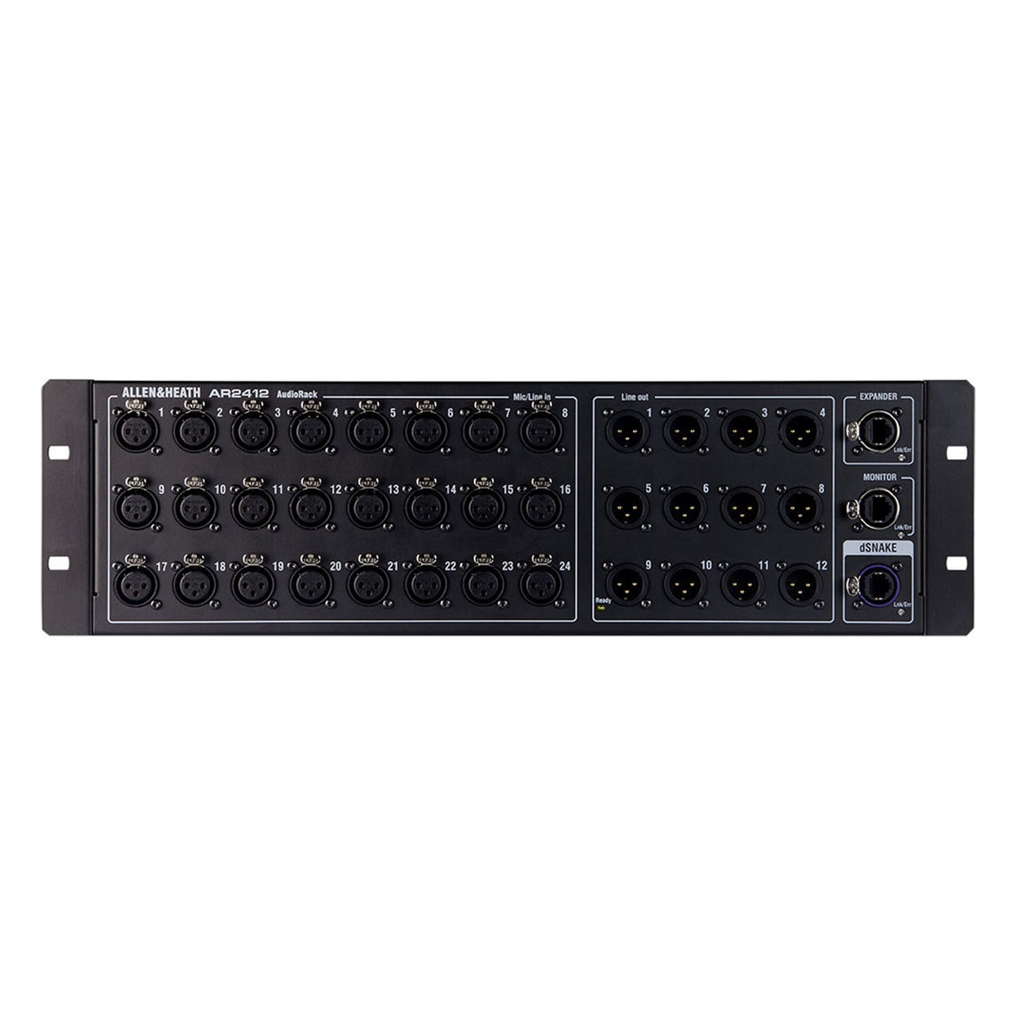 Allen & Heath AR2412 Remote Audio Rack For GLD Digital Mixing System, Black