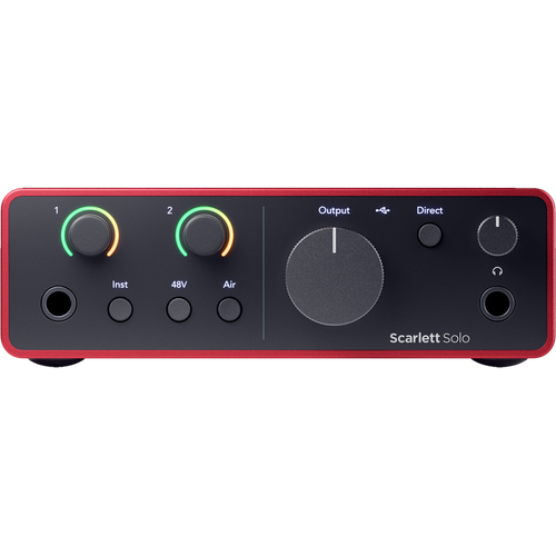 Focusrite Scarlett Solo 4th Gen, 2-in, 2-out USB Audio Interface