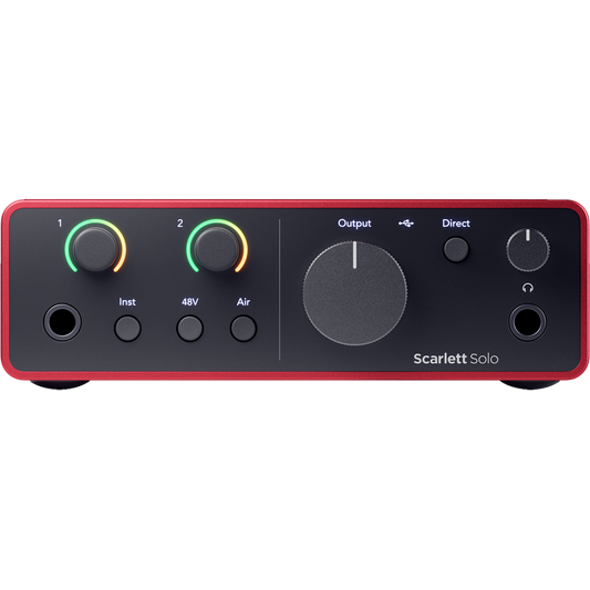 Focusrite Scarlett Solo 4th Gen, 2-in, 2-out USB Audio Interface