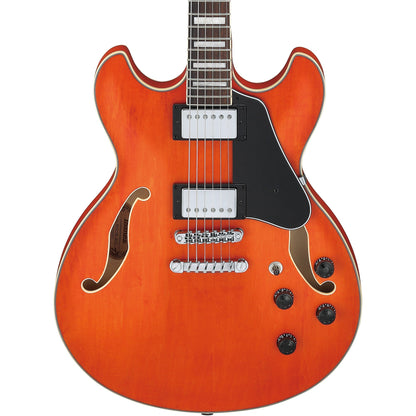 Ibanez AS73 AS Artcore Semi-Hollow Electric Guitar  - Transparent Tangerine Flat