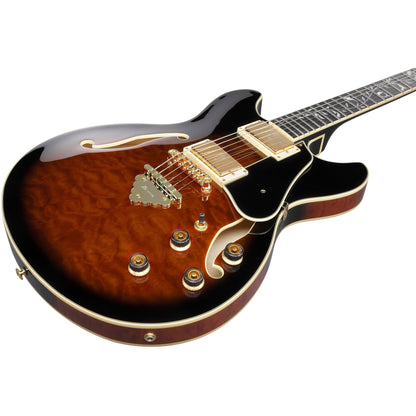 Ibanez AS Artcore Expressionist Semi-Hollow Electric Guitar - Dark Brown Sunburst