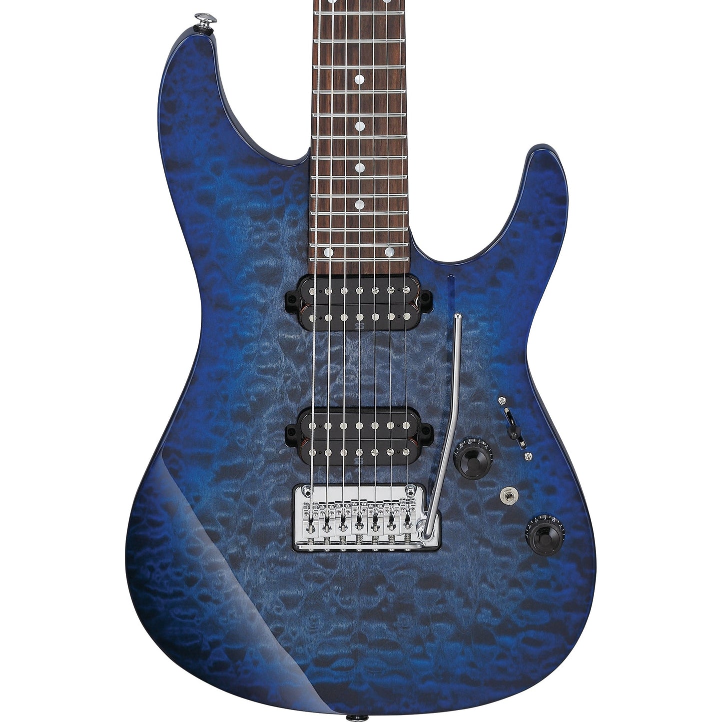 Ibanez AZ427P2QMTUB AZ Premium 7-String Electric Guitar, Twilight Blue Burst