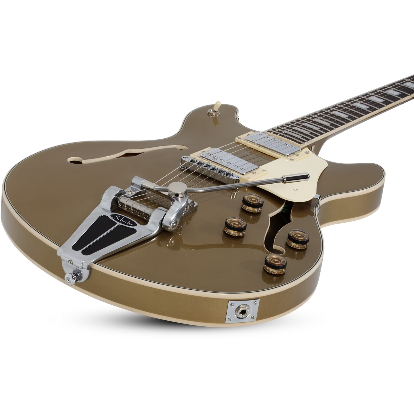 Schecter Corsair Semi Hollow Electric Guitar - Goldtop