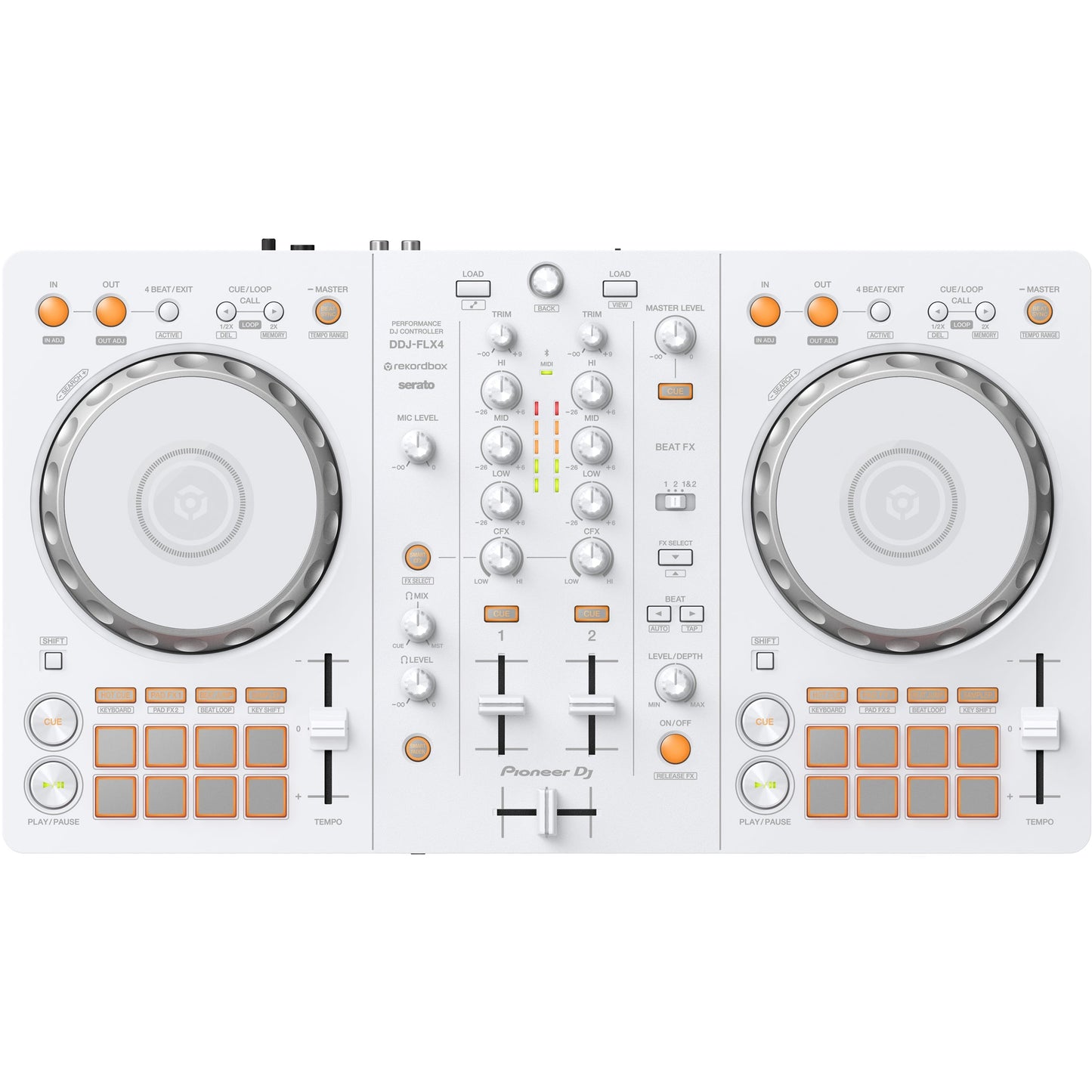 Pioneer 2-Channel DJ controller for Serato & Rekordbox - Limited Edition White
