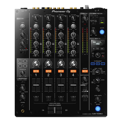 Pioneer DJ DJM-750MK2 4-Channel Professional DJ Club Mixer with USB Soundcard