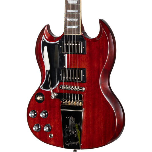 Epiphone 1964 SG Standard with Maestro Vibrola Reissue Left Handed Electric Guitar - Cherry Red