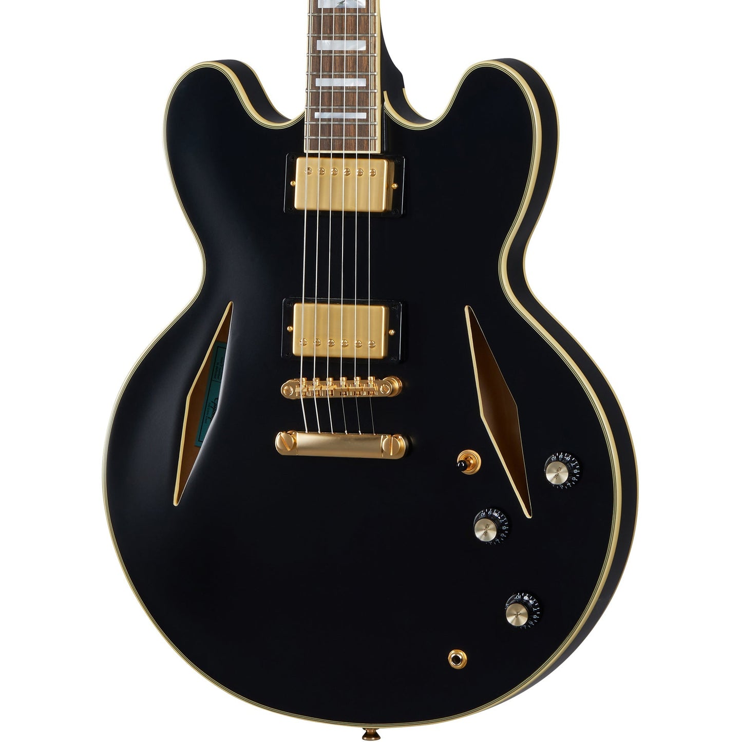 Epiphone Emily Wolfe Sheraton Stealth Semi Hollow Electric Guitar, Aged Black Gloss
