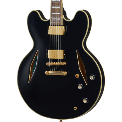 Epiphone Emily Wolfe Sheraton Stealth Semi Hollow Electric Guitar, Aged Black Gloss