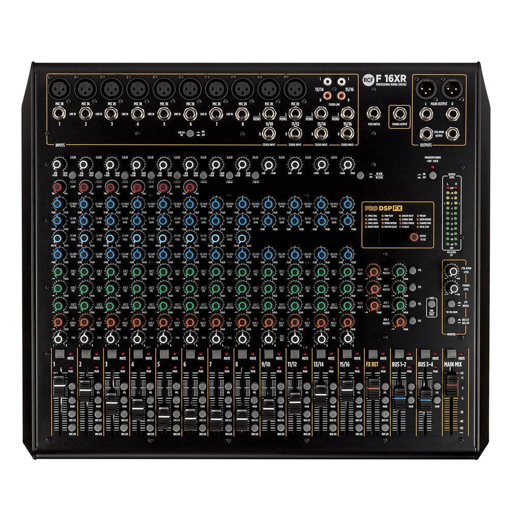 RCF F16-XR 16-Channel Mixer w/ FX and Recording