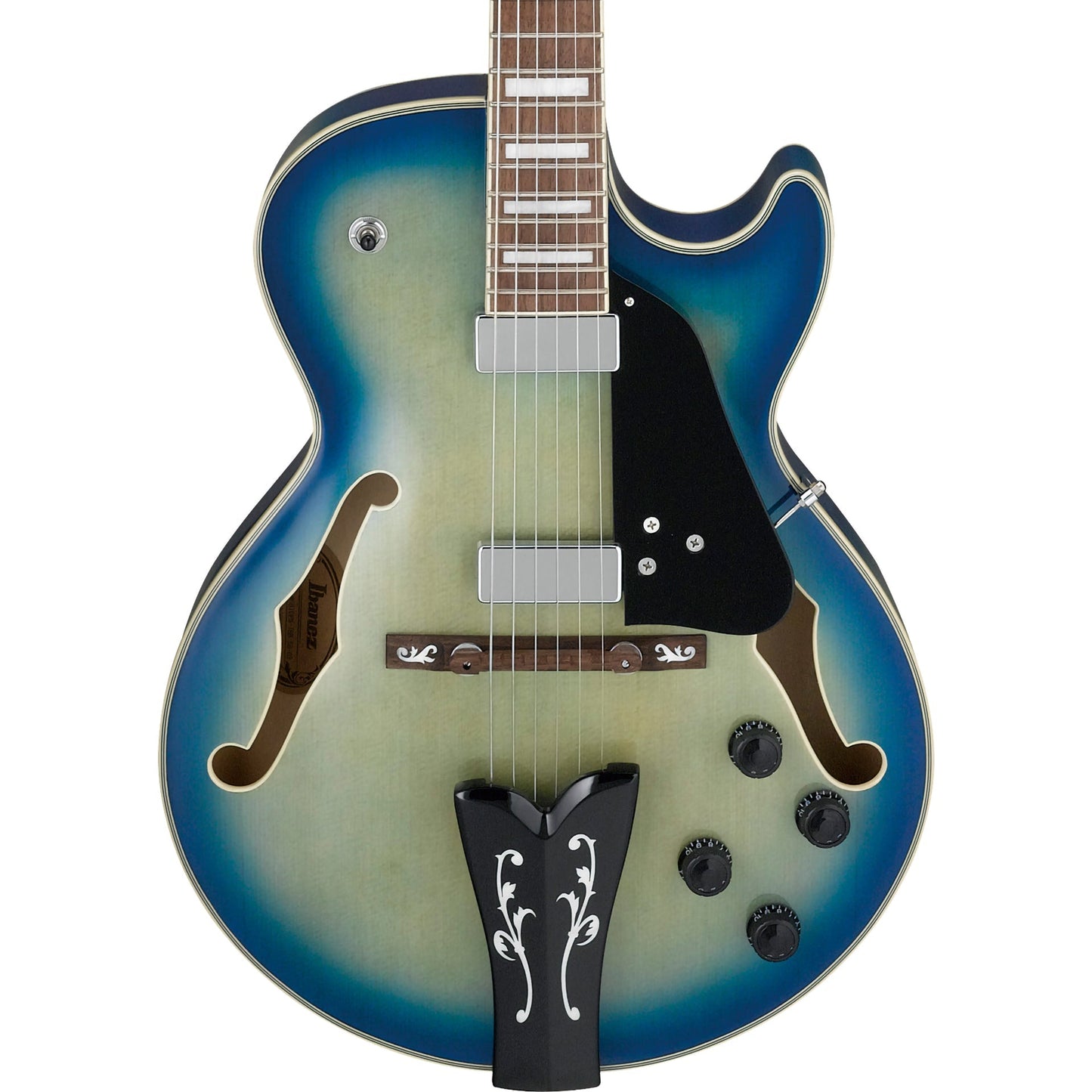 Ibanez GB10EMJBB George Benson Hollow Body Electric Guitar, Jet Blue Burst