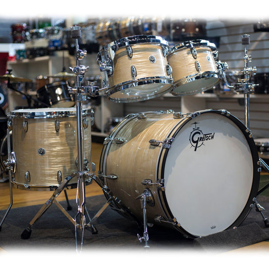 Gretsch Brooklyn Series Drumkit in Creme Oyster Nitron Wrap (GBE8246302)