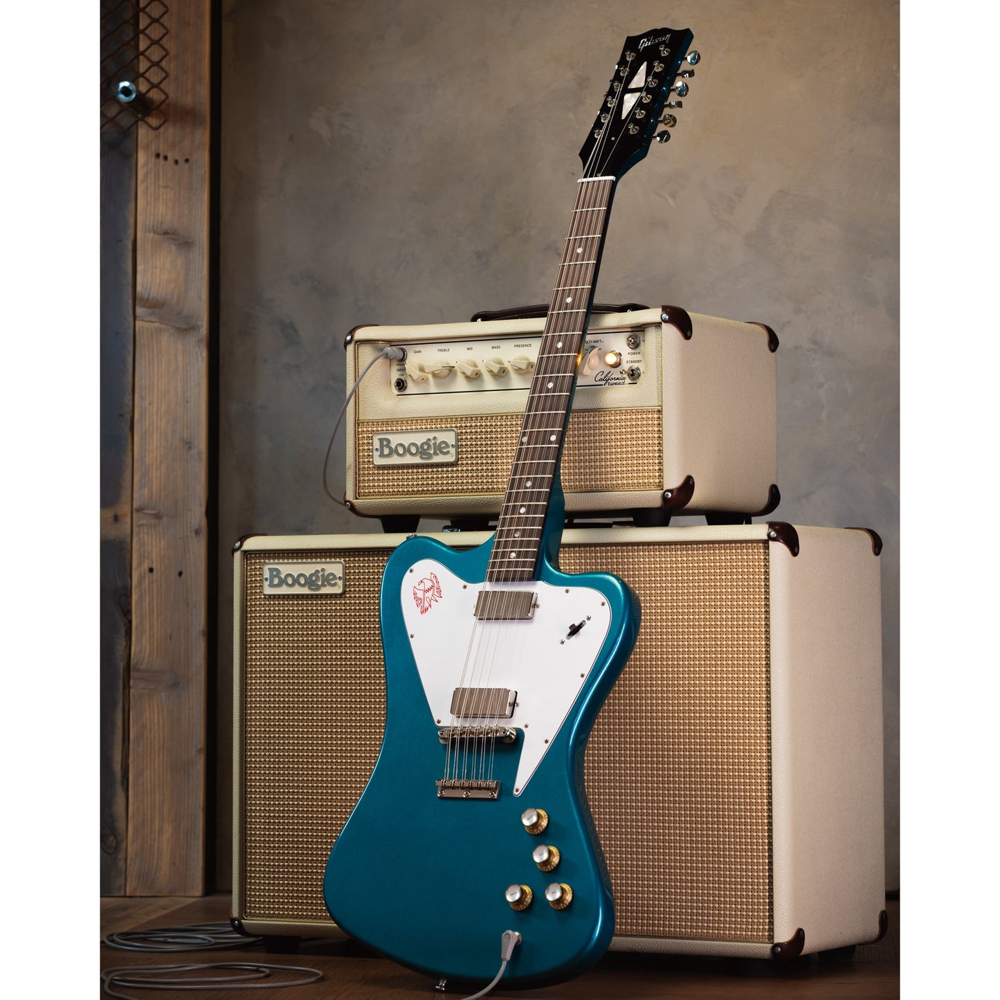 Gibson 1965 Non-Reverse Firebird V 12-String Reissue Electric Guitar - Aqua Mist VOS