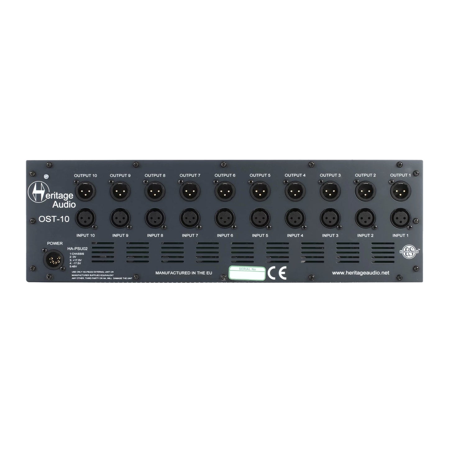 Heritage Audio OST10 V1 10 Slot Rack with OS Tech