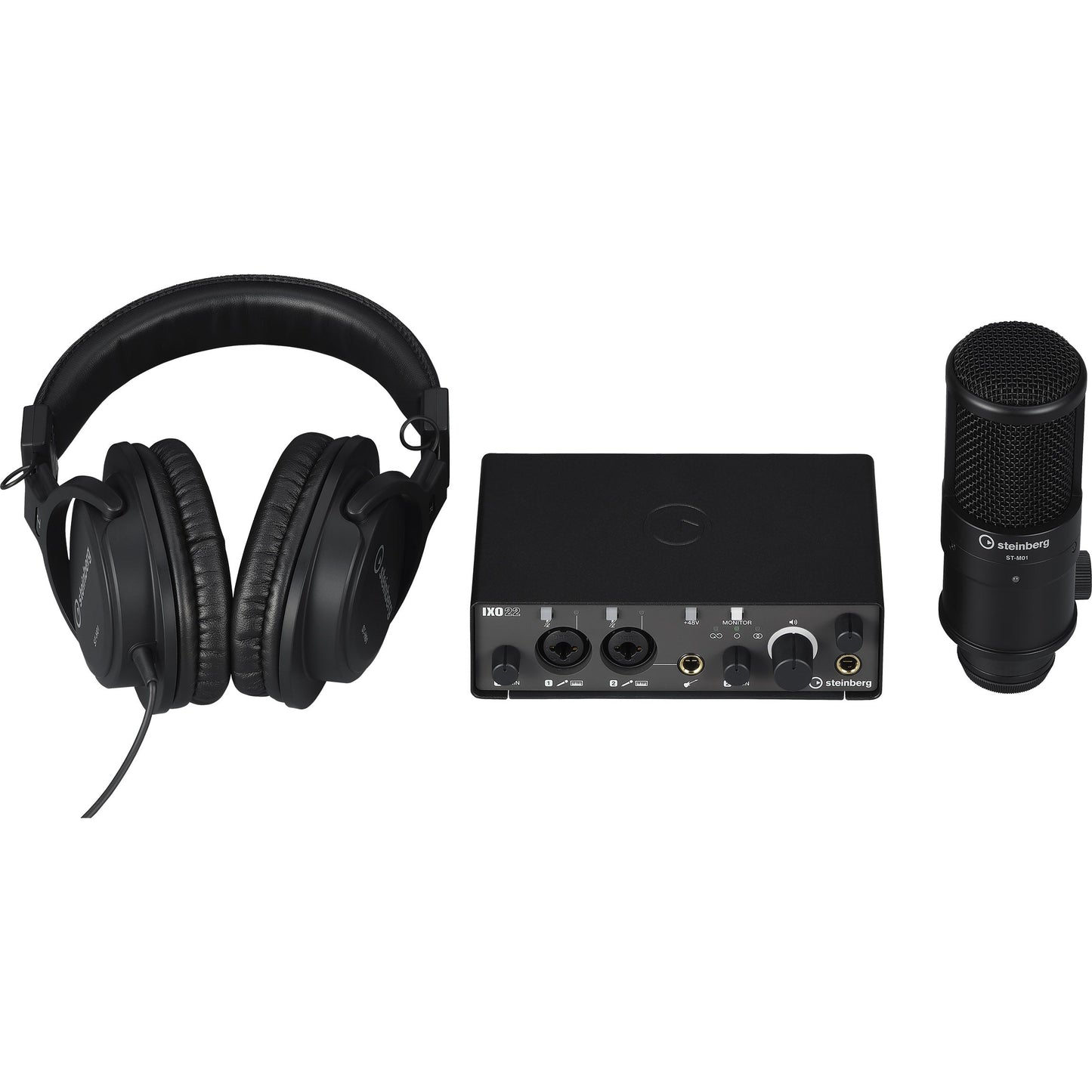 Steinberg IXO22BRPack Black - IXO22 B Recording Pack with Mic & Headphones