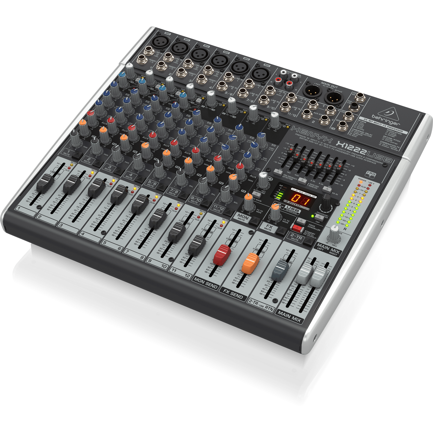 Behringer Xenyx X1222USB 12-Channel 16-Input 2/2-Bus Mixer & USB Interface