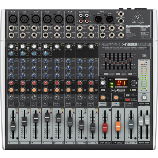 Behringer Xenyx X1222USB 12-Channel 16-Input 2/2-Bus Mixer & USB Interface